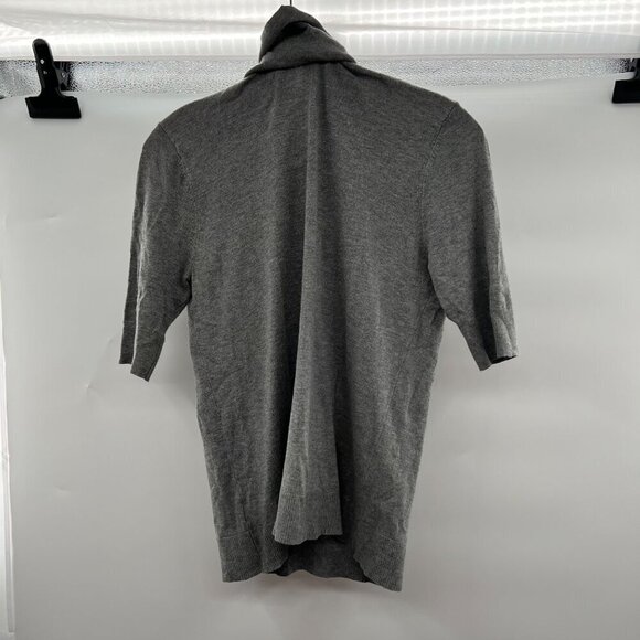 Liz Claiborne Women's Mock Neck Short Sleeve Sweater Gray Size Medium - Picture 7 of 8